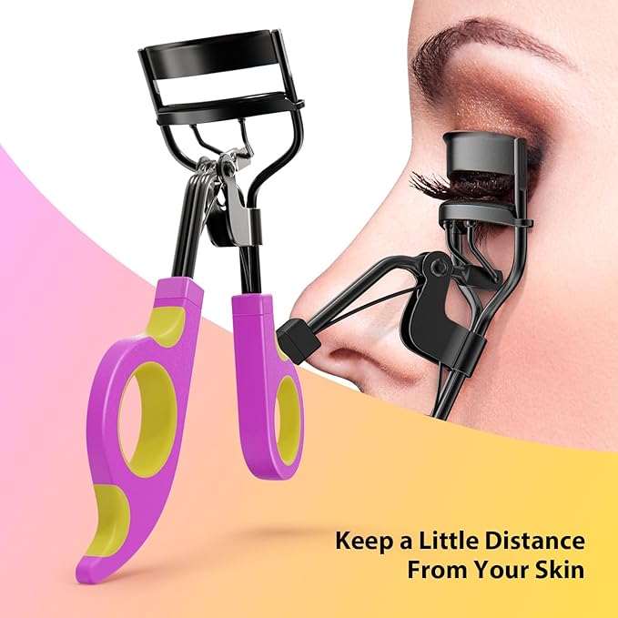Kaasage Eyelash Curler with Pads, Lash Curler with 5 Extra Silicone Replacement Pads, Achieve Perfect Curls in 5 Seconds