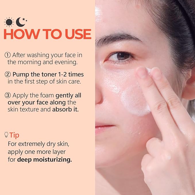 Rice Glow Bubble Toner 5.07 fl oz - Milky Toner for Sensitive and Dry Skin, with Niacinamide and Rice Extract for Deep Hydration, Glowing Skin, Korean Skincare