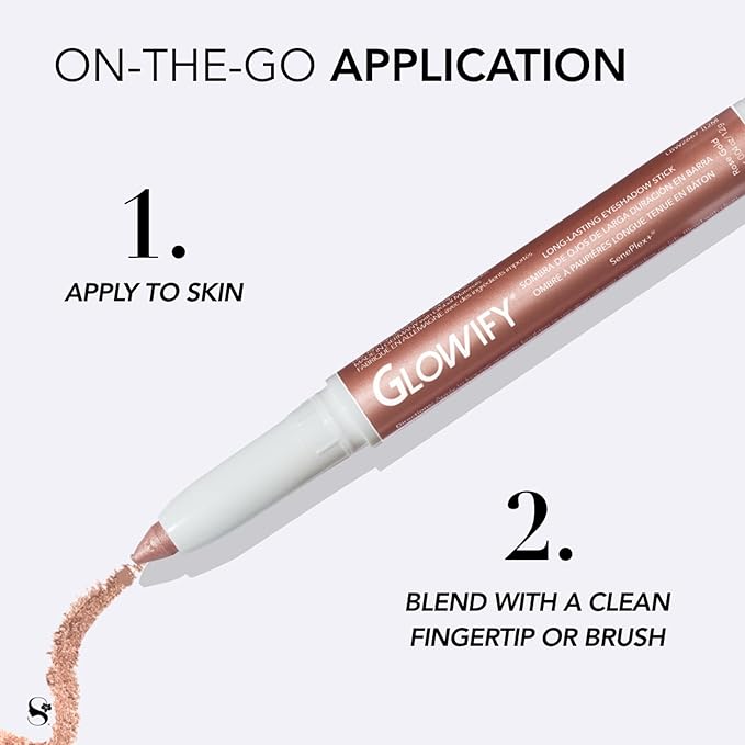 SeneGence Glowify Long-Lasting Eyeshadow Stick, Rose Gold, Multi-Use Highlighter for Eyes, Cheeks, Brow Bone, Effortless Application with Smooth, Velvety Finish
