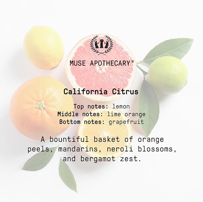 Muse Apothecary Room Ritual - Aromatic and Relaxing Room Mist, 8 oz, Infused with Natural Essential Oils - California Citrus, 2 Pack