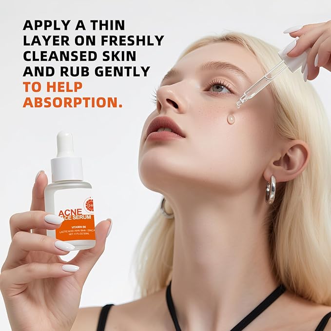 Acne Treatment for Face, Salicylic Acid Serum, Skin Care Essence for Acne, Blackhead, Sebum, Pore, Even out Skin Tone, 1.1fl.oz/30ml