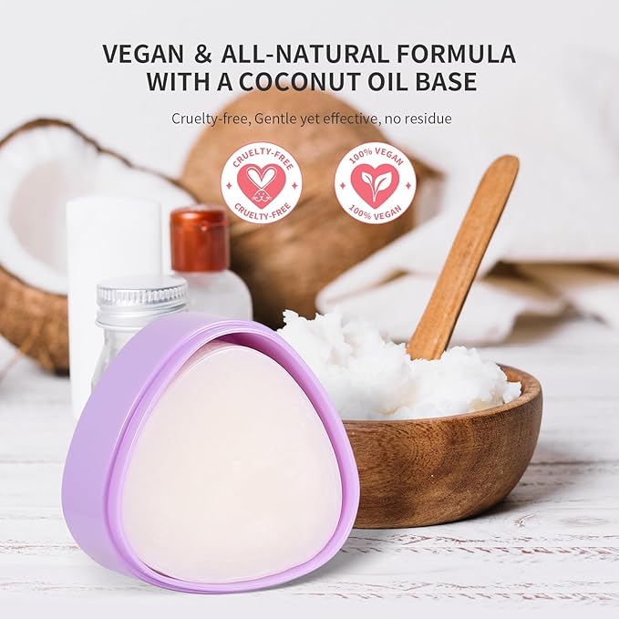 Docolor Makeup Brushes Cleaner Set Solid Soap Cleanser with Color Removal Sponge, Makeup Brush Cleaner Mat Brushes Shampoo for Cleaning Makeup Sponges, Brushes & Applicators Vegan (coconut oil)