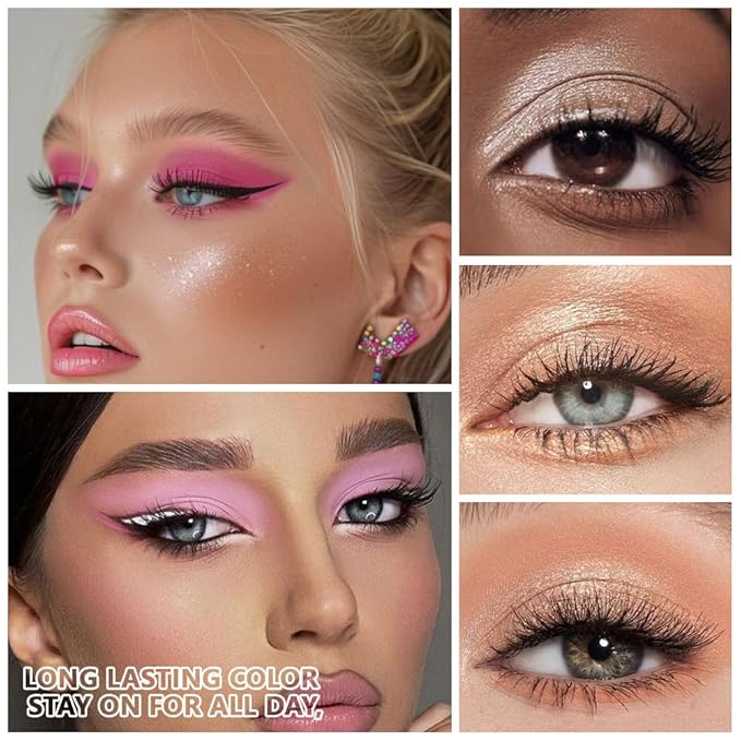 Nude Pink Eyeshadow Palette,Natural Neutral Warm Colors Cream Light Colors Eyeshadow Palette,Eye Shadow Palette Long Lasting Naturing-Looking Make Up Pallets for Women,Vegan