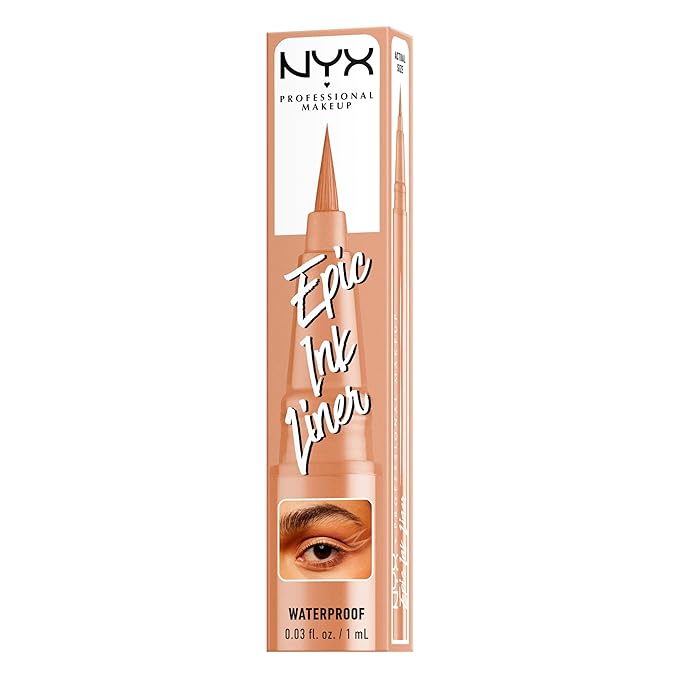 NYX PROFESSIONAL MAKEUP Epic Ink Liner, Waterproof Liquid Eyeliner with Vegan Formula - Lil Toasty (Beige Matte)
