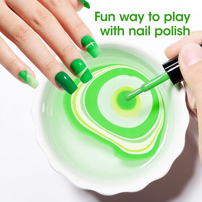 GELLEN Green Regular Nail Polish Non Gel, Fast Air Drying Full Size Green Nail Polish No UV Light Needed Spring Summer Dark Light Grass Forest Jungle 6 Colors Set for Women Manicure St. Patrick's Day