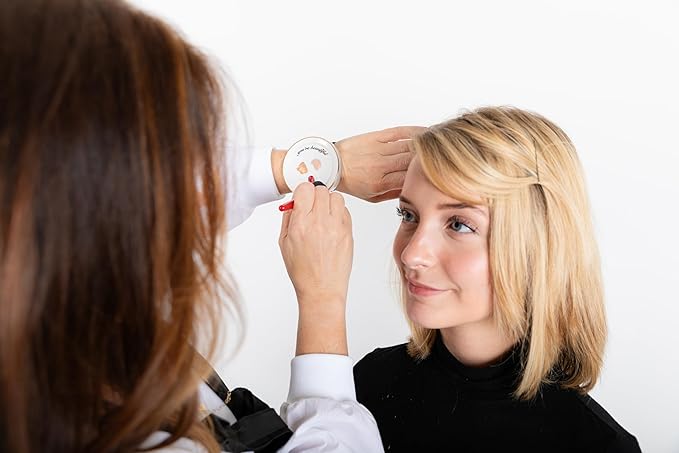 Makeup Palette Mixer Tray - Hands Free Porcelain Makeup Foundation Palette with Adjustable Hand Strap - Makeup Artist Kit Essentials - 3"