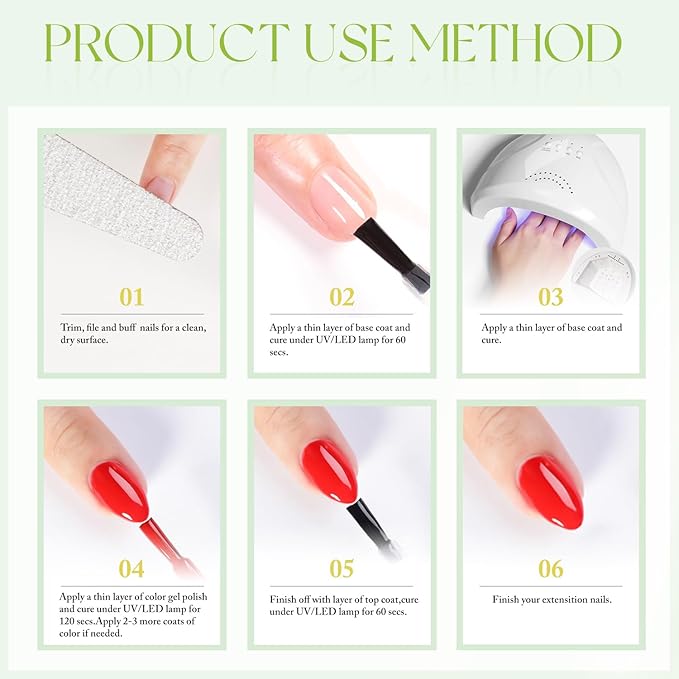 Double Rhythm 15ML Lime Green Gel Polish Pure Sheer Same Color Same Bottle Soak Off Gel Polish Art Manicure Salon DIY at Home for Women (Neon Green-A1305)