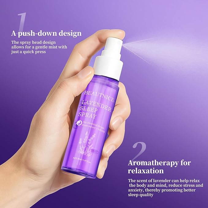 Lavender Sleep Spray - Natural Chemical-Free Sleep Aid | 50ml Calming Pillow Mist for Relaxation & Better Sleep