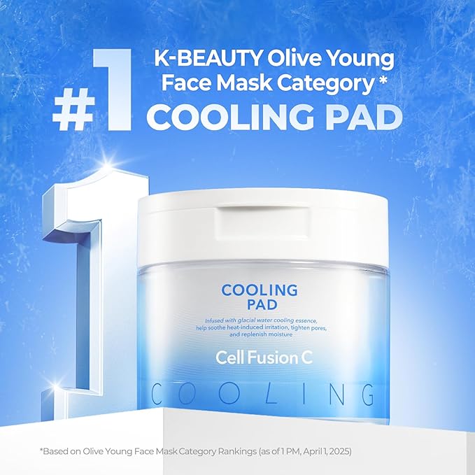 Cell Fusion C Post Alpha Cooling Pad – Hydrating & Cooling Korean Toner Pads | Panthenol & Glacier Water | Hydrating, Depuffing, Pore-Minimizing | 70 Pads / 6.08 fl.oz.