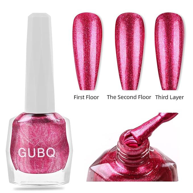Major Dijit Quick Dry Nail Polish 12ml/0.41fl oz Bright Red Regular Nail Lacquer Fast Drying & Long Lasting Nail Polish Nail Art Effect for Nail Salon