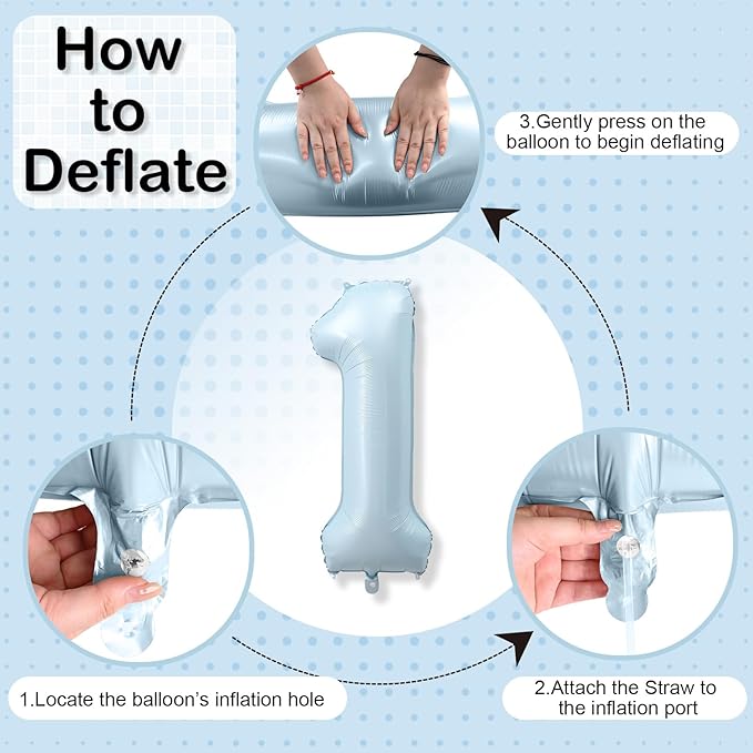 40 Inch 18 Balloon Number, Large Pastel Baby Matte Blue Foil Number 18 Balloons Birthday Party Decor, Light Sky Blue Helium Mylar Self Inflating Balloon for Men 18th Birthday Anniversary Decorations