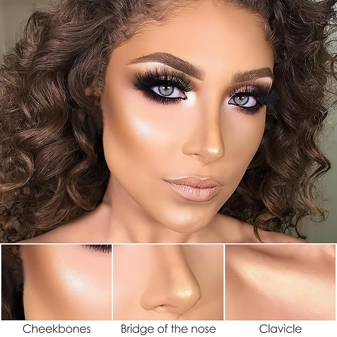 FOCALLURE 2 Pcs Mineral Cream Contour Stick,Moisturize Highlighter and Bronzer Pen,Non Stick Face Brightens & Shades Pencil,Long Lasting & Smooth Gliding Face Illuminator Makeup,Medium-warm