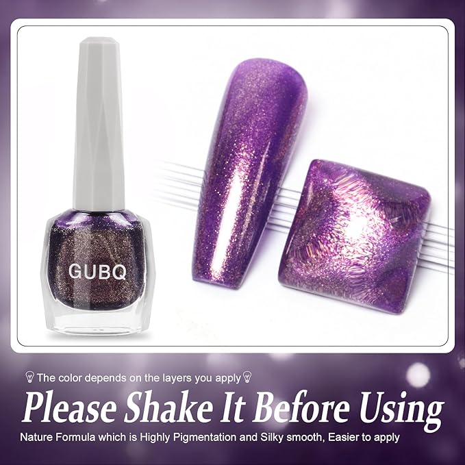 Major Dijit Quick Dry Nail Polish 12ml/0.41fl oz Charm Purple Regular Nail Lacquer Fast Drying & Long Lasting Nail Polish Nail Art Effect for Nail Salon