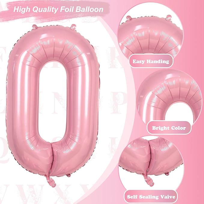 Q Letter Balloon Pastel Pink, 40 Inch Alphabet Foil Word Balloons, Big Inflatable Light Pink Balloon Letter Q, XXL Helium Custom Letter Balloons Baby Pink for Girl Birthday Party Decoration Supplies