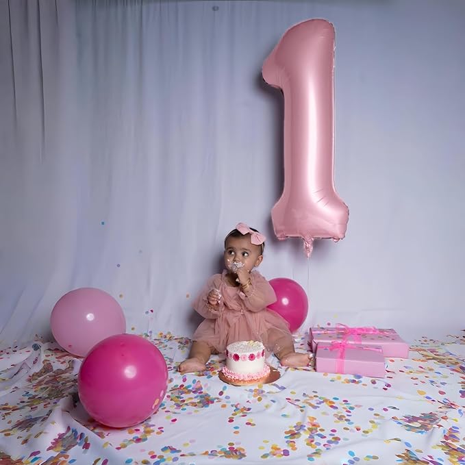 40" Balloon Number 0 Pastel Pink, Large Foil Pink Number Balloons Set 0-9 for Girls, Light Pink 0 Helium Balloons for Women Birthday Anniversary Graduation New Year Party Decoration Supplies