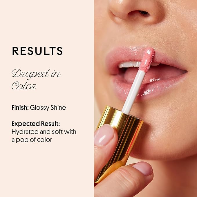 Winky Lux Passion Very There Lip Oil - Hydrating Baby Pink Tint with Jojoba Oil, Non-Sticky Glossy Lip Oil, Tinted Pink Gloss for Juicy Lips & Soft Vanilla Scent