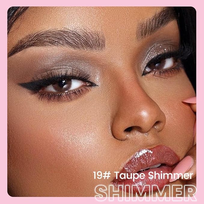 2-in-1 Cream Eyeshadow & Highlighter Stick, Waterproof Taupe Shimmer Eye Shadow Pencil for Women, Long-Lasting Pigmented Makeup, sombras para ojos 15