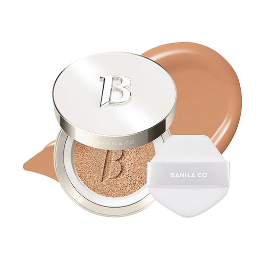 BANILA CO Covericious Ultimate Cover Cushion | Up to 100HR Long-Wear Foundation | 20 Shades for All Skin Tones | Matte & Lightweight Finish | Korean Cushion Foundation (14g / 0.49 oz), 28C CARAMEL