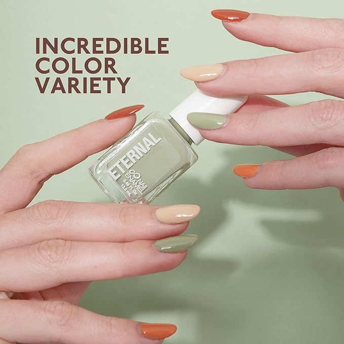 Eternal Nail Polish Set for Women (SAFARI) - Nail Polish Set for Girls - Long Lasting & Quick Dry Natural Nail Polish Kit for Home DIY Manicure & Pedicure - Made in USA, 13.5mL (Set of 5)