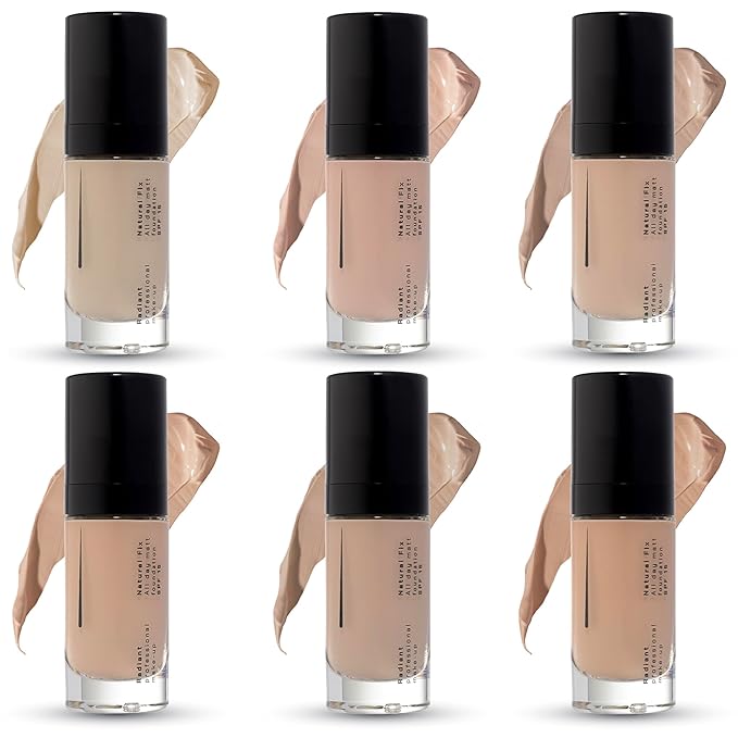 Radiant Professional Natural Fix All Day Matte Cream Foundation - Long Wear High Coverage Face Makeup Foundation With SPF 15 - Oil Free Matte Finish - For All Skin Types-1.01 oz. (02 - Caramel)