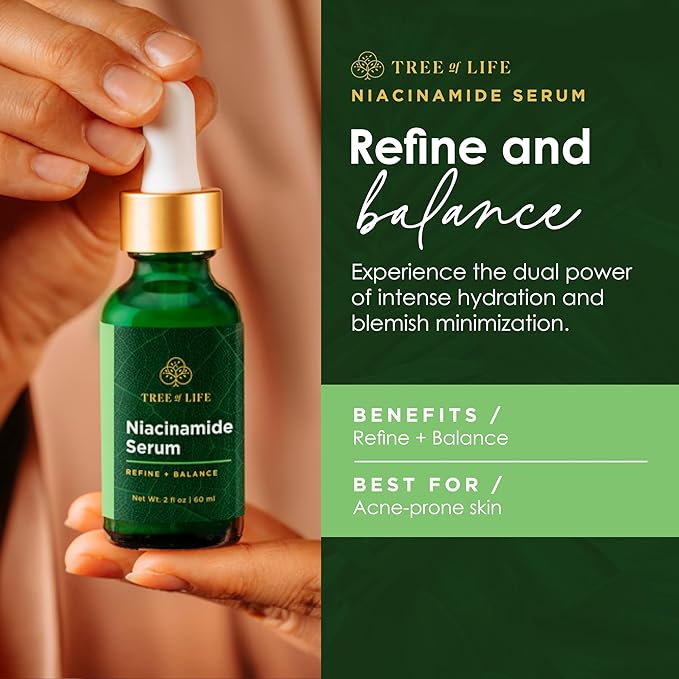 Tree of Life Beauty Skin Care Set, Brightening, Firming, Dry Face, Dermatologist Tested - Complete Hydration Trio, Vitamin C Serum, Niacinamide, Pro Collagen Peptide, 3 count of 1Fl oz