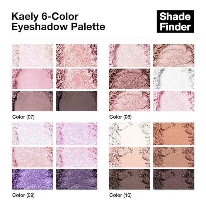 6 Colors Mini Pink Eye Shadow Palette Makeup for Older Women, Neutral Matte Shimmer Eyeshadow Palette Highly Pigmented Waterproof, paleta de sombras de ojos, Vegan & Cruelty-free, 08