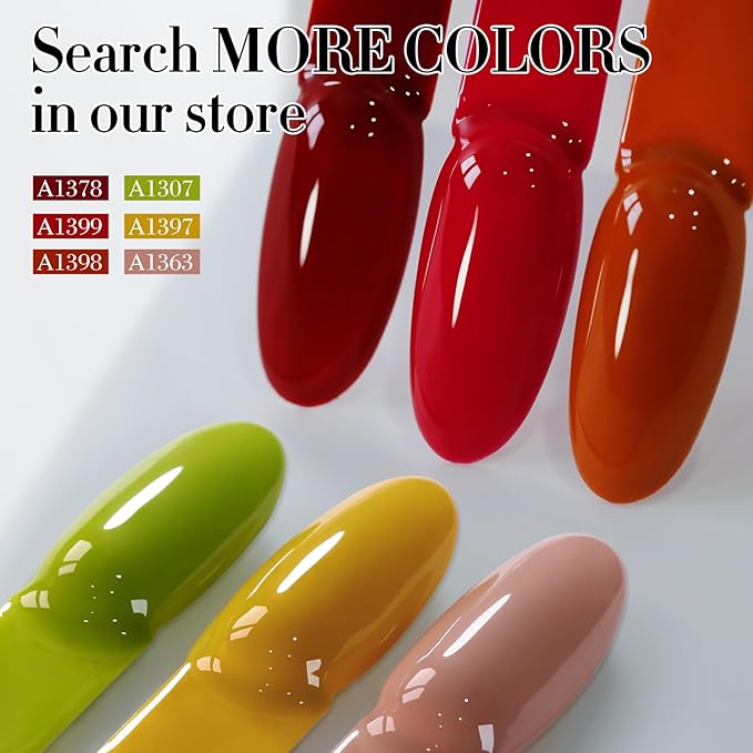 Double Rhythm 15ML Dark Red Gel Polish Pure Sheer Same Color Same Bottle Soak Off Gel Polish Art Manicure Salon DIY at Home for Women (Blood Red-A1378)