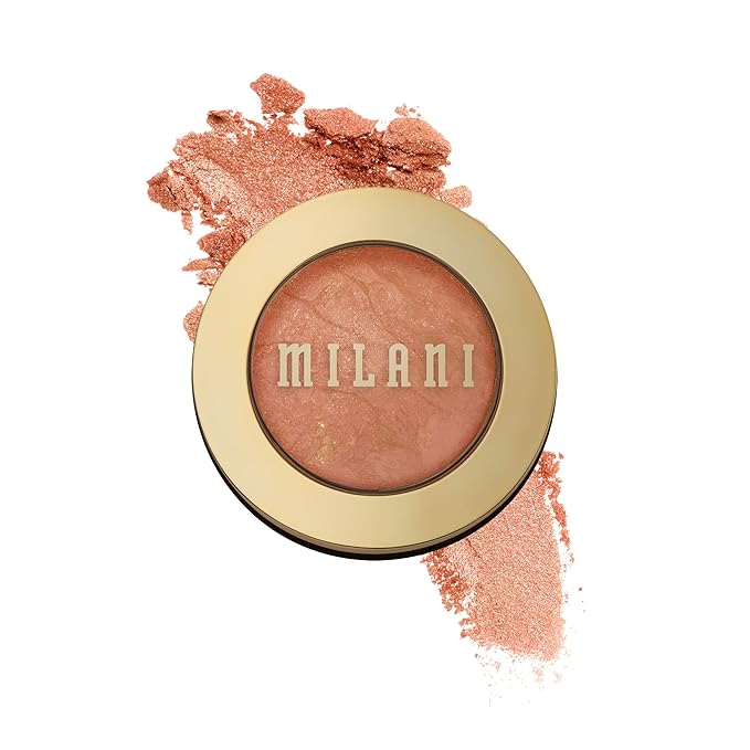 Milani Baked Blush, Powder Blush for Cheeks, Cruelty Free Makeup - Shape, Contour & Highlight Face for a Shimmery or Matte Finish -Bellissimo Bronze