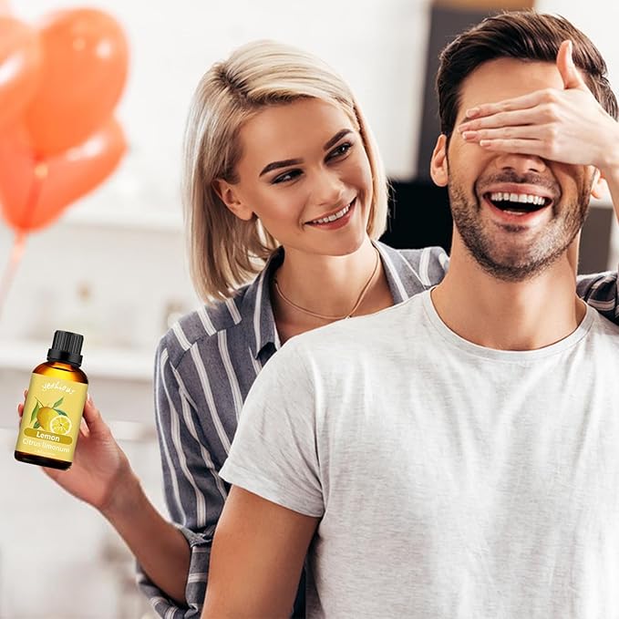 yethious Lemon Essential Oil Lemon Essential Oill for Diffuser, Perfume, Body, Skin, Hair, Candle Soap Making Lemon Fragrance Oil 100ML