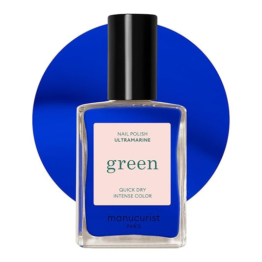 Manucurist • Green Nail Polish Ultramarine • Natural Classic Nail Polish 9-Free • Vegan and Plant-Based Nail Polish (72%) • Manicure & Nail Care • 0.5 fl oz (ULTRAMARINE)