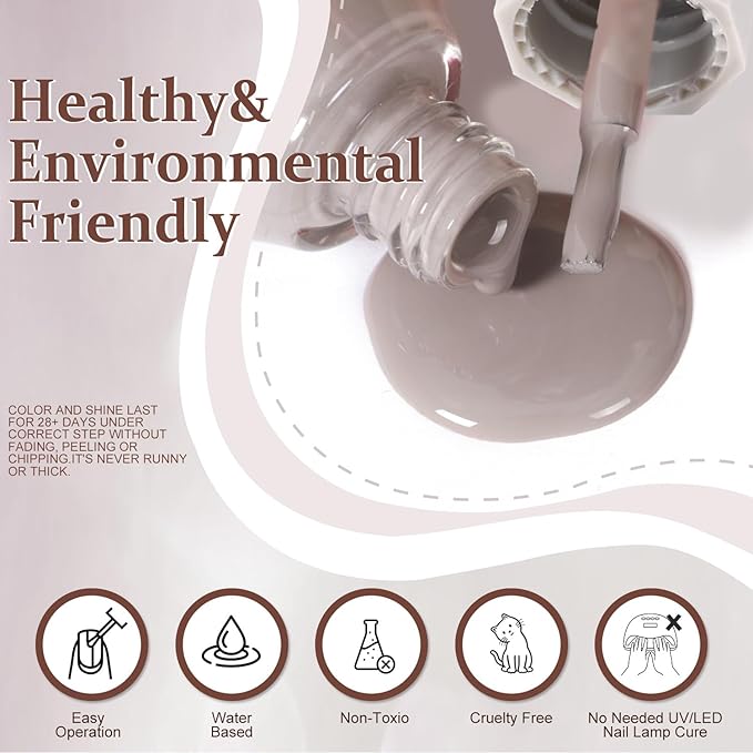 Major Dijit Quick Dry Nail Polish 12ml/0.41fl oz Gray Regular Nail Lacquer Fast Drying & Long Lasting Nail Polish Nail Art Effect for Nail Salon