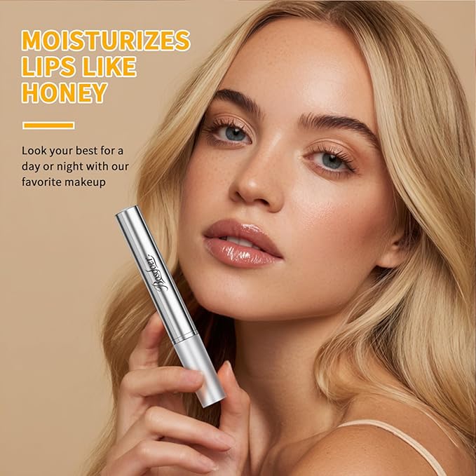 Honey Lip Tinted Lip Balm, Nourishing Hydrating Natural Color, Moisturizing Lip Care for Soft Lips for Daily Use, Enhances Lips with a Subtle Tint, Long Lasting, Lightweight (1PCS Black, Large)