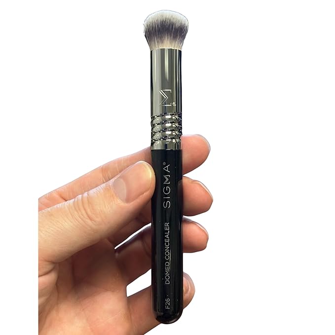 Sigma Beauty F26 Domed Concealer Brush – Under Eye Corrector, Ultra-Soft Dense Rounded Fibers, Waterproof Handle with SigmaAlloy Ferrule – Makeup Brush for Cream or Liquid, Ideal for Women's Makeup