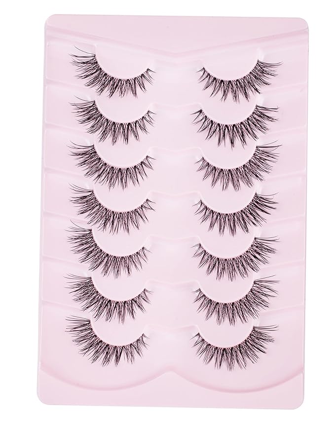 Wispy Natural False Eyelashes Flared Fluffy Fake Lashes M-9