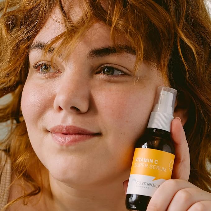 Cosmedica Skincare Facial Serum Trio Set Value for Clear Skin - Vitamin C Super Serum, 2.5% Retinol Serum, Pure Hyaluronic Acid Serum – Vegan, Cruelty-Free Skincare 6 pack