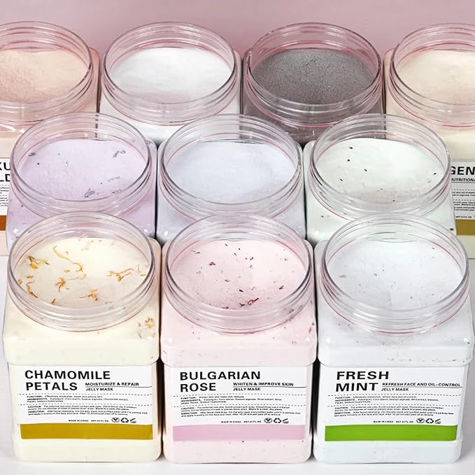 YMEYFAN Jelly Mask for Facials Professional, Hyaluronic Acid Peel Off Jelly Face Mask Powder, Deep Hydrating Moisturizing Facial Skin Care, Home Spa Day DIY Skincare for Women and Men (23Fl Oz)