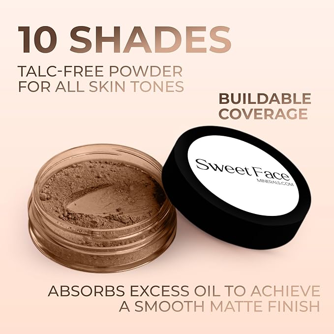 Cocoa Shade Foundation (30g Full Size Sifter Jar) Matte Mineral Makeup Loose Powder Foundation – Full Coverage, Natural Finish, Noncomedogenic, SPF 30