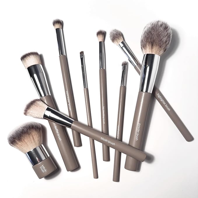 Sandstone Scandinavia Soft Collection Makeup Brush - Professional Premium Blush brush for applying and blending blush. Ultra soft bristles. Vegan Makeup brush for all skin types