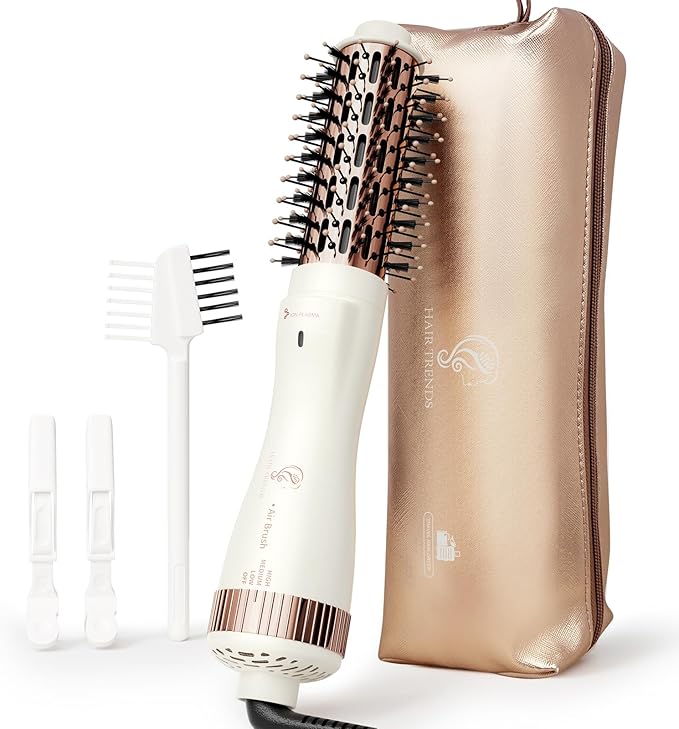 1.5 Inch Barrel Round Brush Blow Dryer (2.8’’ Plus Bristles), Negative Ionic One Step Volumizer Dryer, 4-in-1 Hot air Brush-Not for Europe Travel