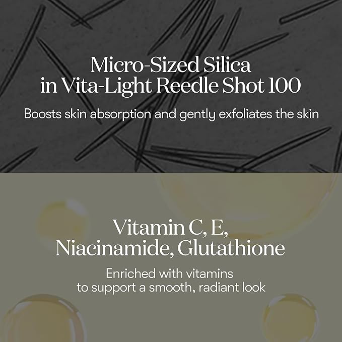 VT COSMETICS Vita-Light Reedle Shot 100 2-Step Hydrogel Mask(34.5gx4ea), Intensive Glowing, Exosome Glutathione Face Mask, Overnight Melting Mask, Korean Facial Mask
