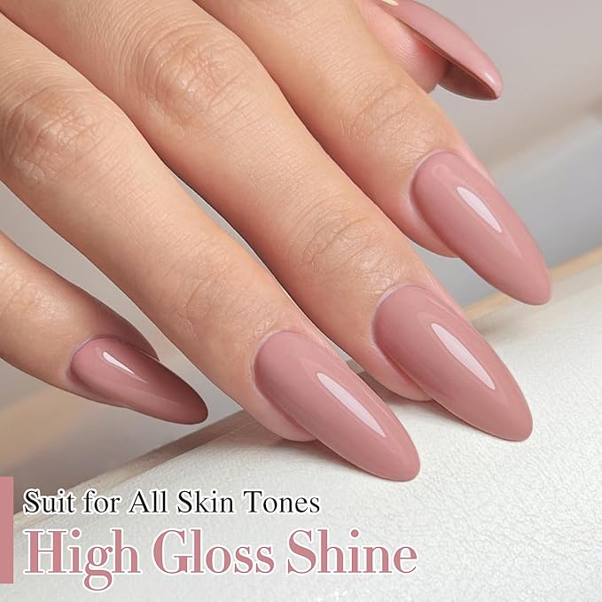 Double Rhythm 0.5Oz Gel Polish Pure Sheer Same Color Same Bottle Soak Off 15ML Gel Polish Manicure Salon Nail Art DIY at Home for Women (Soft Pink-A1088)