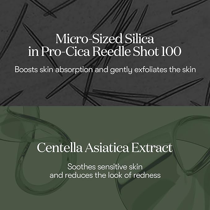 VT COSMETICS Pro Cica Reedle Shot 100 2-Step Hydrogel Mask(34.5gx4ea), Intensive Calming, Exosome Centella Asiatica, Blemish Relief, Overnight Melting Mask, Korean Facial Mask