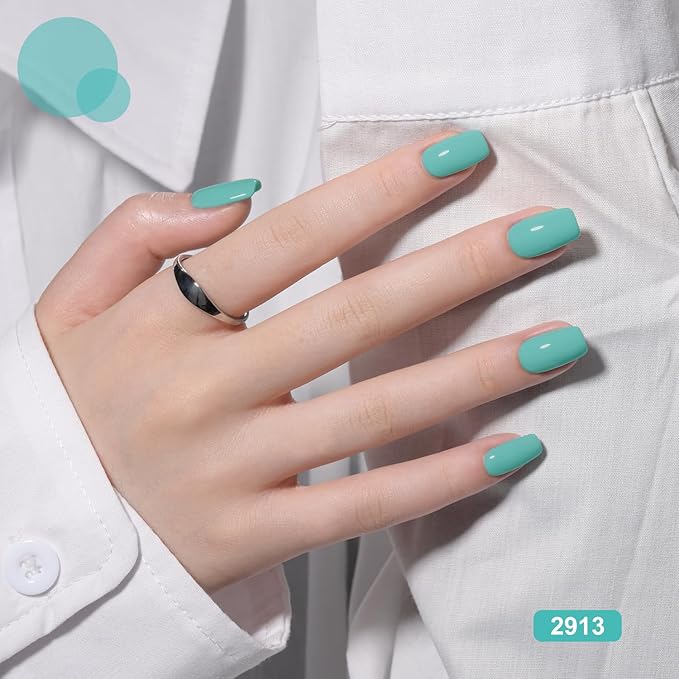 GAOY Blue Gel Nail Polish, Royal Navy Baby Bright Llight Blue Gel Polish Kit for Salon Manicure and Nail Art DIY at Home