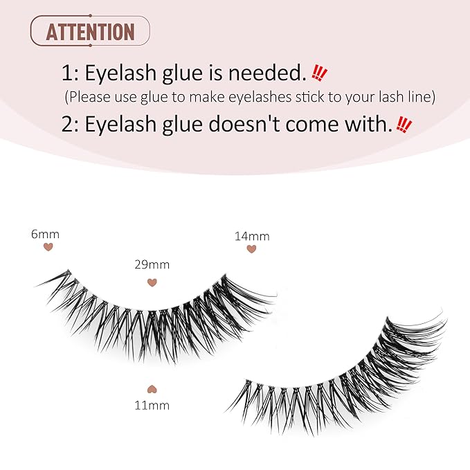 Wispy False Eyelashes Natural Flared Eye Lashes Strip M-41