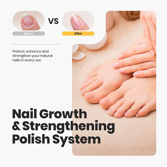 Beetles Nude Nail Polish Set 7Pcs: Fast Drying & Long Lasting Neutral Beige Brown Nail Polish with 2 IN 1 Base & Top Coat and Cuticle Serum, All-in-One Care Nails Gift Sets