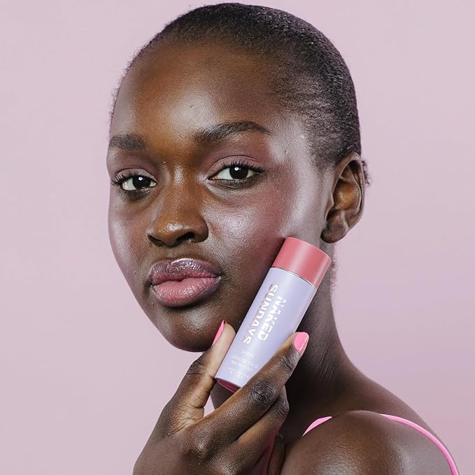 Naked Sundays SPF 50 Mineral Glow Balm – Peptide-Infused Multi-Tasking Blush Stick for Cheeks, Lips & Eyes – Broad Spectrum Mineral Sunscreen with Zinc Oxide – 8g (Dusty Rose)