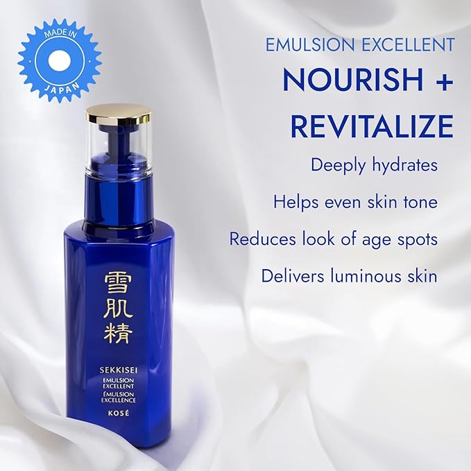 SEKKISEI Emulsion Excellent Facial Serum Moisturizer, 4.7 Ounce (140 mL)