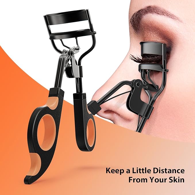 Kaasage Eyelash Curler with Pads, Lash Curler with 5 Extra Silicone Replacement Pads, Achieve Perfect Curls in 5 Seconds
