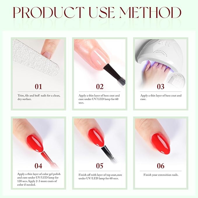 Double Rhythm 15ML Dark Red Gel Polish Pure Sheer Same Color Same Bottle Soak Off Gel Polish Art Manicure Salon DIY at Home for Women (Blood Red-A1378)