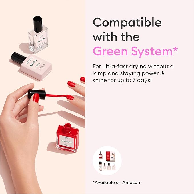 Manucurist Green Boheme - Brownish Red Nail Polish - 9-Free, Vegan and Plant-Based - Quick Dry Manicure - Non Toxic - Made in France - 0.5 fl oz